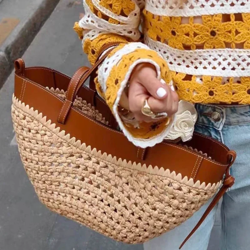 Luxury Raffia Straw Tote Bag,F - огляд і ціна Women Bags On Sale