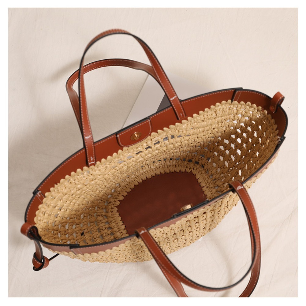 Summer Hollow‑out Raffia PU Le - огляд і ціна Women'S Raffia Bags