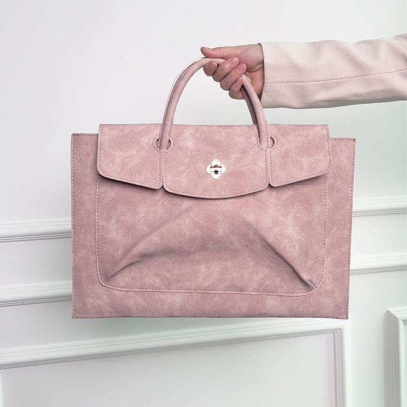 Elegant Pink PU Leather Laptop - огляд і ціна Women Hand Bags For Office