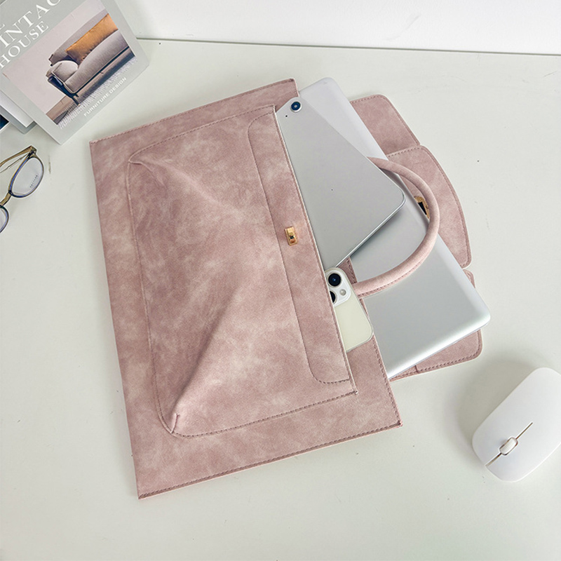 Elegant Pink PU Leather Laptop - огляд і ціна Women Hand Bags For Office
