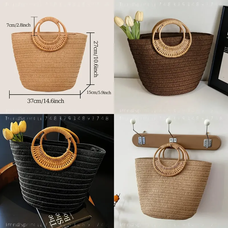 Women Summer Woven Paper Tote  - огляд і ціна Women'S Bags Handbags