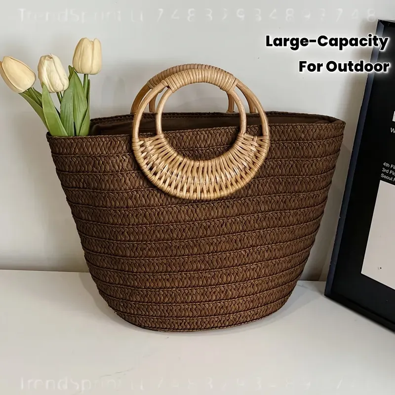 Women Summer Woven Paper Tote  - огляд і ціна Women'S Bags Handbags